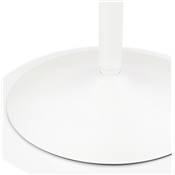 Table de bar haute ronde 'CONTY' en bois blanc avec pied central en métal blanc – Ø 60 cm