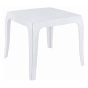 Table basse design carrée 'Baron' en plexiglas blanc opaque - 51 x 51 cm