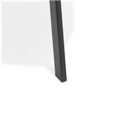Tabouret de bar design 'KAFTY MINI' en microfibre marron avec 4 pieds en métal noir dossier haut