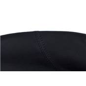 Tabouret de bar design 'Comète' noir avec pieds tréteaux en métal chromé