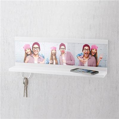 Cadre photo vide poche mural 'Keys' blanc pour 3 photos 10 x 15 cm