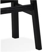 Tabouret de bar design de style scandinave 'BERE' assise avec 4 pieds en bois noir