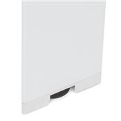 Grand bureau de direction droit 'AFER XL' bois blanc 4 pieds métal blanc et chromé – 200 x 100 cm