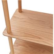 Etagère bibliothèque scandinave 'TOWER' tablettes structure et pieds en bois naturel