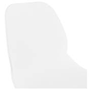 Chaise design de style moderne 'KOOL' blanche avec 4 pieds en métal noir