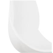 Chaise design de style moderne 'KOOL' blanche avec 4 pieds en métal noir