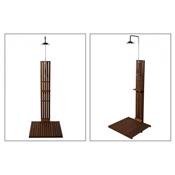 Douche de jardin 'Wood' structure en bois marron