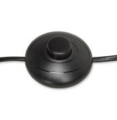 Lampadaire trépied scandinave 'Stätiv' abat-jour en tissu noir 3 pieds en métal noir