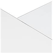 Grand bureau direction d'angle 'GLASSTOP L - XL' verre blanc pieds blanc et chromé – 200 x 100 cm
