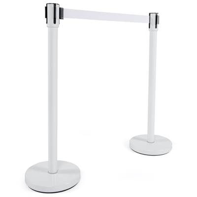 Potelet a sangle 'GUARD' blanc pour files d'attente