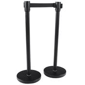 Potelet a sangle 'GUARD' noir pour files d'attente