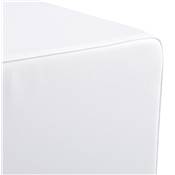 Pouf d'appoint carré rembourré 'KUBE' blanc