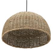 Suspension design ronde 'ARC' style rustique en algue marine naturelle structure en métal noir