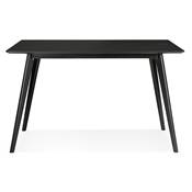 Table / bureau droit scandinave 'BOLNÄSS SMALL' plateau et 4 pieds bois noir – 120 x 80 cm