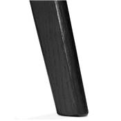 Table / bureau droit scandinave 'BOLNÄSS SMALL' plateau et 4 pieds bois noir – 120 x 80 cm