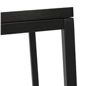 Table console style industriel rectangulaire 'HIGH FYRKANT" bois noir pieds métal noir - 120 x 35 cm