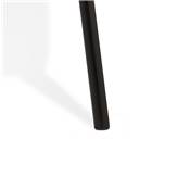 Tabouret snack mi-hauteur accoudoirs 'CARINO MINI' microfibre marron 4 pieds métal noir dossier haut