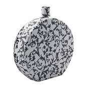 Vase soliflore baroque 'Disc' blanc et noir