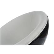 Fauteuil design boule SPHERE pivotant Noir et Blanc pied chromé