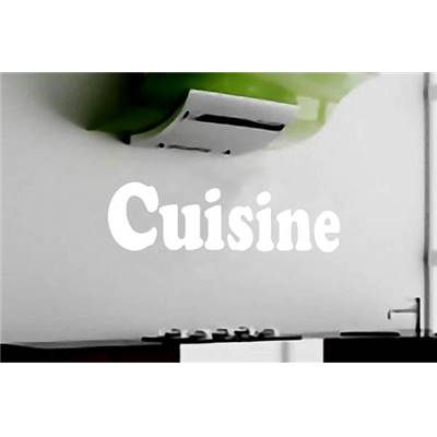 Sticker mural 'Cuisine' blanc