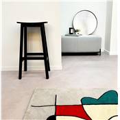 Tabouret de bar design de style scandinave 'BERE' assise avec 4 pieds en bois noir