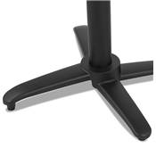 Table de bar haute pliable carré 'BARRA' en bois noir avec pied central en métal noir – 68 x 68 cm