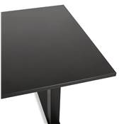 Bureau design assis-debout électrique 'SEMPLICE' noir en bois pieds en métal noir - 160 x 80 cm