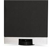 Grand bureau direction droit 'AFER GLASS XL' verre noir 4 pieds métal noir et chromé – 200 x 100 cm