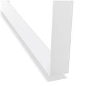Petit bureau droit design 'MEET MINI' plateau en bois blanc avec pieds en métal blanc - 120 x 60 cm