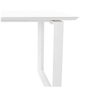Bureau droit design 'SMART' plateau blanc en bois avec pieds en métal blanc - 180 x 90 cm