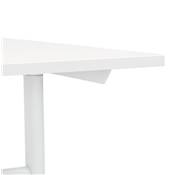 Bureau droit / table de travail design 'DISEGNO' blanc en bois pieds en métal blanc - 160 x 80 cm