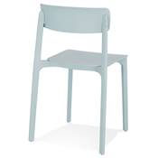 Chaise intérieur / extérieur empilable 'COCKTAIL' avec assise et pieds en résine bleu pastel