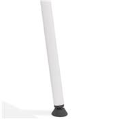 Chaise design intérieur / extérieur 'ZACK' assise blanche perforée et 4 pieds en métal blanc