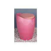 Tabouret bas avec espace de rangement 'Djembe' rose