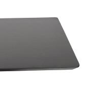 Table de salle à manger 'Tvillin Black' noire en bois pied central en fonte - 180 x 90 cm