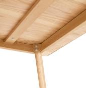 Table / bureau droit scandinave 'Rustik' plateau et 4 pieds en bois – 180 x 90 cm