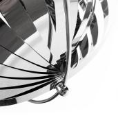 Suspension boule design 'Astra' abat-jour modulable en lamelles flexibles chromé