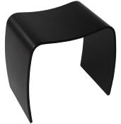 Tabouret bas design empilable 'Mooble' en bois noir