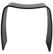 Tabouret bas design empilable 'Mooble' en bois noir