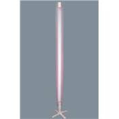 Lampe tube 'Néon' rose socle gris
