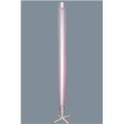 Lampe tube 'Néon' rose socle gris