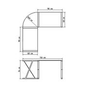 Bureau d'angle design 'Manager' en verre trempé noir pieds en métal - 90 x 70 cm