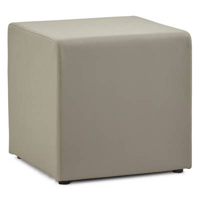 Pouf d'appoint carré rembourré 'KUBE' gris