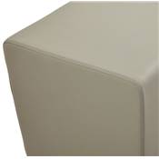 Pouf d'appoint carré rembourré 'KUBE' gris