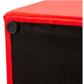 Pouf d'appoint carré rembourré 'KUBE' rouge