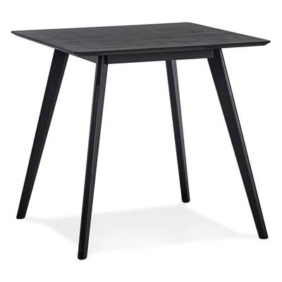 Petite table scandinave carrée 'LITTLE BOLNÄSS' plateau et 4 pieds bois noir – 80 x 80 cm