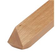 Table basse ronde 'FAST GLAS' plateau en bois blanc et 4 pieds en bois naturel massif ciré - Ø 80 cm