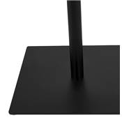 Table de salle à manger carrée industriel 'RITH' en bois naturel pied carré en métal noir - 70 x 70 cm