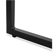 Table console style industriel rectangulaire 'HIGH FYRKANT" bois noir pieds métal noir - 120 x 35 cm