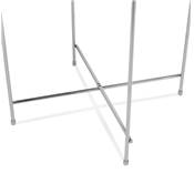 Table d'appoint guéridon pliable 'SMALL ELEMENTO' plateau miroir 4 pieds en métal chromé - Ø 40 cm